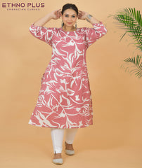 Dusty Pink Premium 100% Cotton Kurti