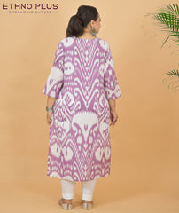 Zainab Mauve Premium 100% Cotton Lavender Kurti