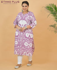 Zainab Mauve Premium 100% Cotton Lavender Kurti