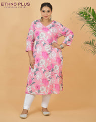 Gulbahar Pink Premium 100% Cotton Kurti