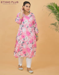 Gulbahar Pink Premium 100% Cotton Kurti