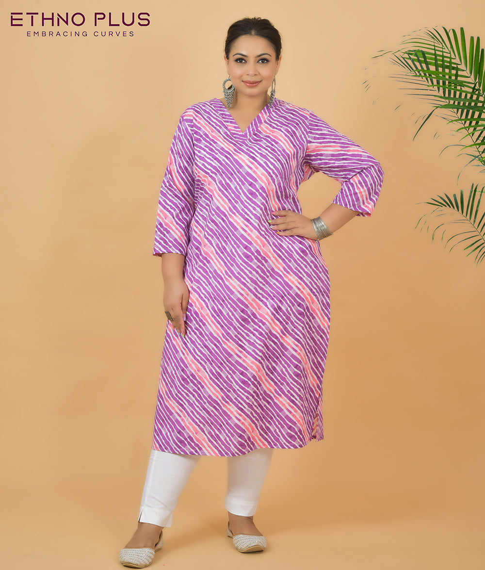 Rajasthani Lehriya Premium 100% Cotton  Kurti