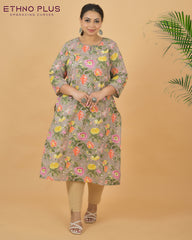 Indi Grey Premium 100% Cotton Kurti