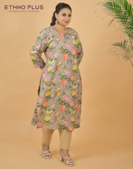 Indi Grey Premium 100% Cotton Kurti