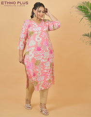 Gulbahar Light Pink Premium 100% Cotton Kurti