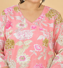 Gulbahar Light Pink Premium 100% Cotton Kurti