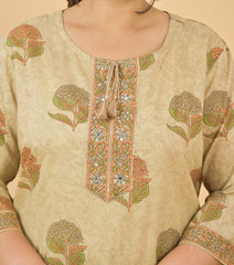 Jadish Light Brown Premium Cotton Suit