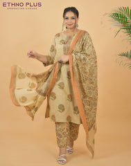 Jadish Light Brown Premium Cotton Suit